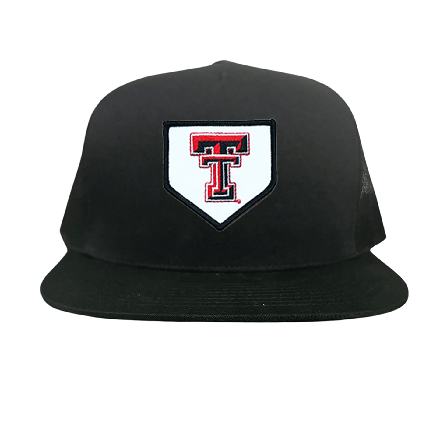 Texas Tech Home Plate / Hats / 256 / TXTECH046 / MM - Flat Bill Black Mesh Snapback - Club Rehab