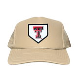 Khaki Foam Curved Mesh Snapback