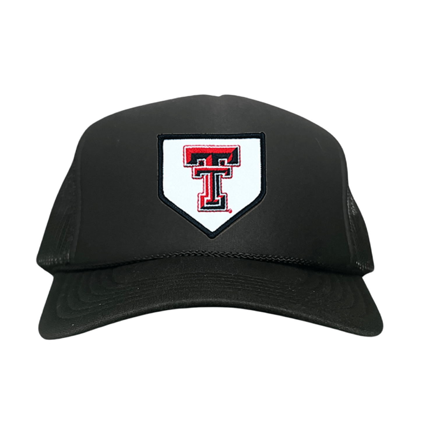 Texas Tech Home Plate / Hats / 256 / TXTECH046 / MM - Black Foam Curved Mesh Snapback - Club Rehab