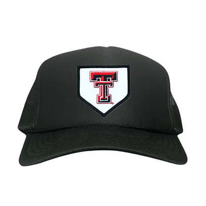 Texas Tech Home Plate / Hats / 256 / TXTECH046 / MM - Black Foam Curved Mesh Snapback - Club Rehab