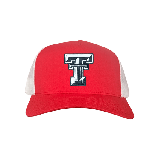 Texas Tech Logo Patch / Hats / 243 / TXTECH041 / MM - Charcoal Curved Mesh Snapback - Club Rehab