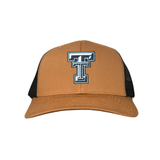 Caramel / Black Curved Mesh Snapback