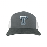 Charcoal / White Curved Mesh Snapback