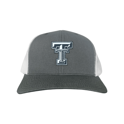 Texas Tech Logo Patch / Hats / 243 / TXTECH041 / MM - Charcoal / White Curved Mesh Snapback - Club Rehab