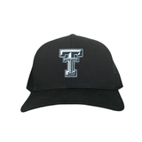 Black Curved Mesh Snapback