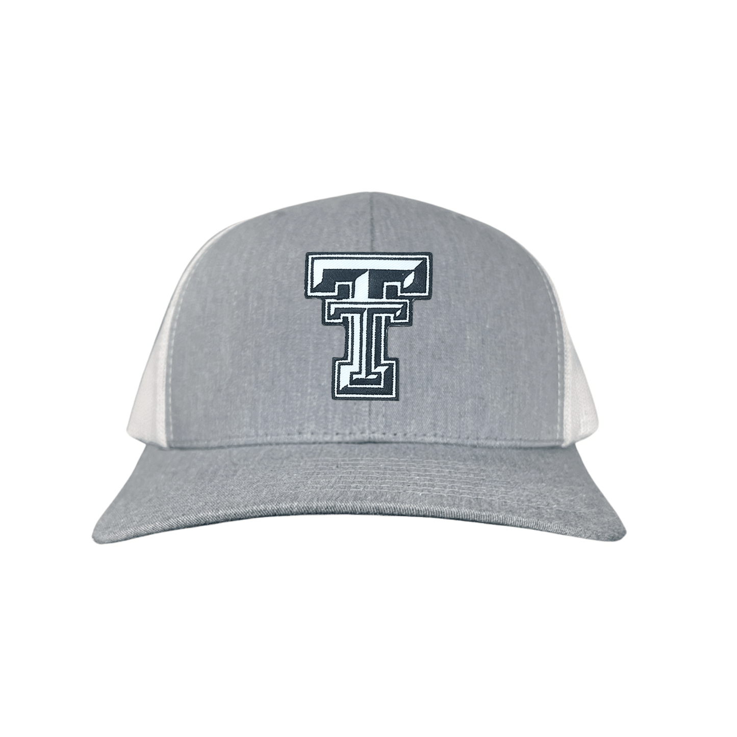 Texas Tech Logo Patch / Hats / 243 / TXTECH041 / MM - Heather Grey / White Curved Mesh Snapback - Club Rehab