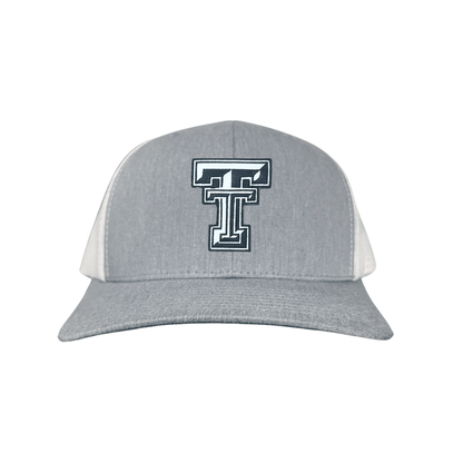 Texas Tech Logo Patch / Hats / 243 / TXTECH041 / MM - Heather Grey / White Curved Mesh Snapback - Club Rehab