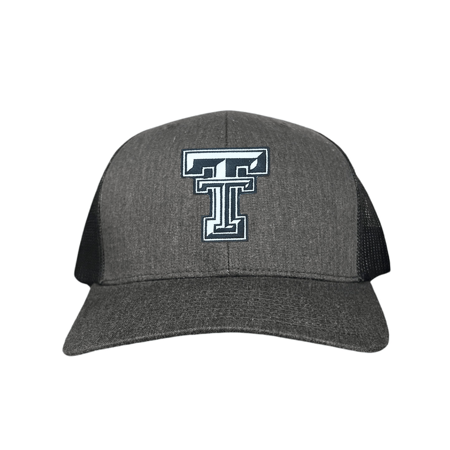 Texas Tech Logo Patch / Hats / 243 / TXTECH041 / MM - Dark Heather / Black Curved Mesh Snapback - Club Rehab