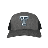 Dark Heather /  Black Curved Mesh Snapback
