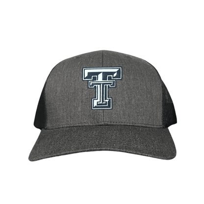 Texas Tech Logo Patch / Hats / 243 / TXTECH041 / MM - Dark Heather / Black Curved Mesh Snapback - Club Rehab