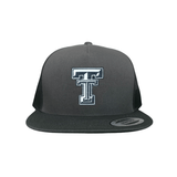 Charcoal Flat Bill Mesh Snapback