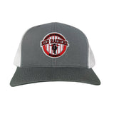 Charcoal / White Curved Mesh Snapback