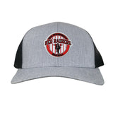 Heather Grey / Black Curved Mesh Snapback