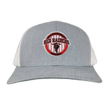 Heather Grey / White Curved Mesh Snapback