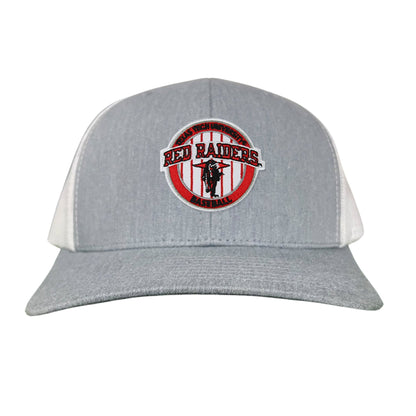 Texas Tech Pinstripe / Hats / 229 / TXTECH087 / MG - Heather Grey / White Curved Mesh Snapback - Club Rehab