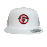 Flat Bill White Mesh Snapback