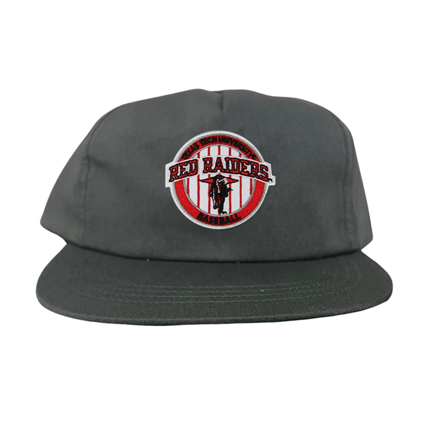 Texas Tech Pinstripe / Hats / 229 / TXTECH087 / MG - Flat Bill Charcoal Canvas - Club Rehab