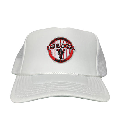 Texas Tech Pinstripe / Hats / 229 / TXTECH087 / MG - White Foam Curved Mesh - Club Rehab