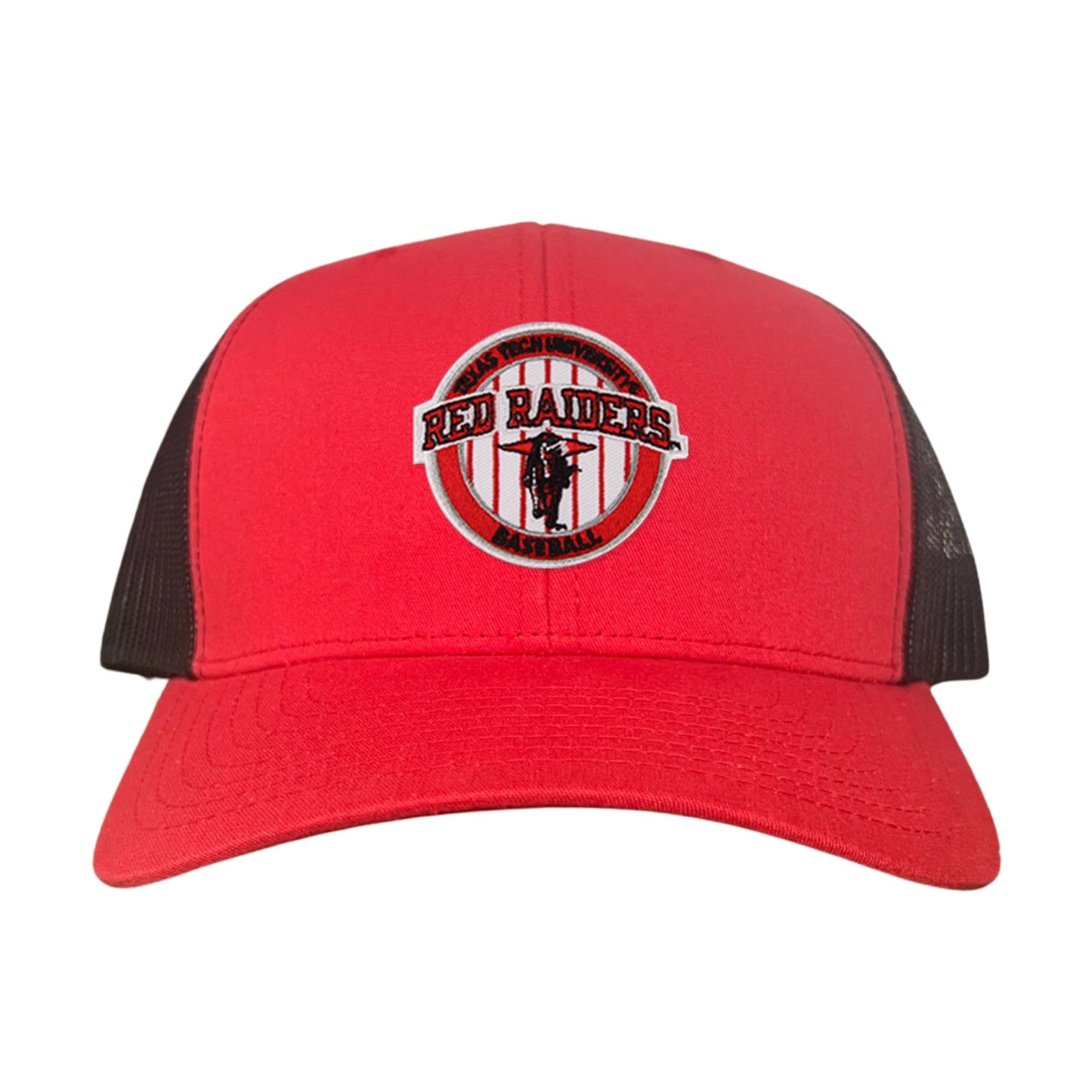 Texas Tech Pinstripe / Hats / 229 / TXTECH087 / MG - Red / Black Curved Mesh Snapback - Club Rehab