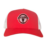 Red / White Curved Mesh Snapback