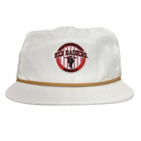 Flat Bill White with Gold Rope Canvas