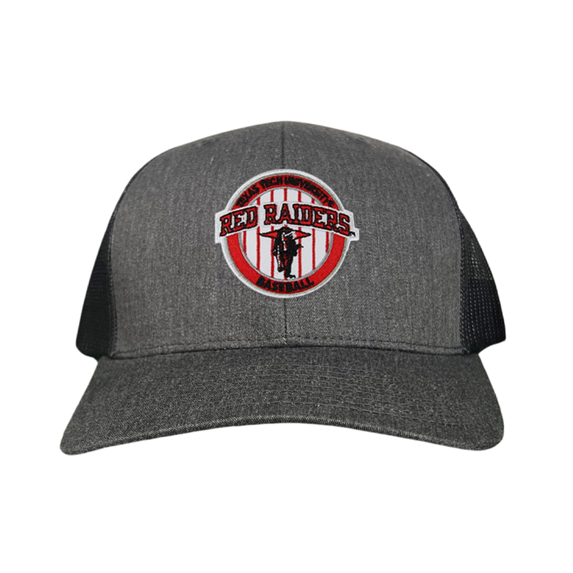 Texas Tech Pinstripe / Hats / 229 / TXTECH087 / MG - Flat Bill Black with Black / White Rope Canvas - Club Rehab