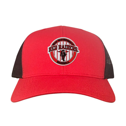 Texas Tech Pinstripe / Hats / 229 / TXTECH087 / MG - Flat Bill Black with Black / White Rope Canvas - Club Rehab