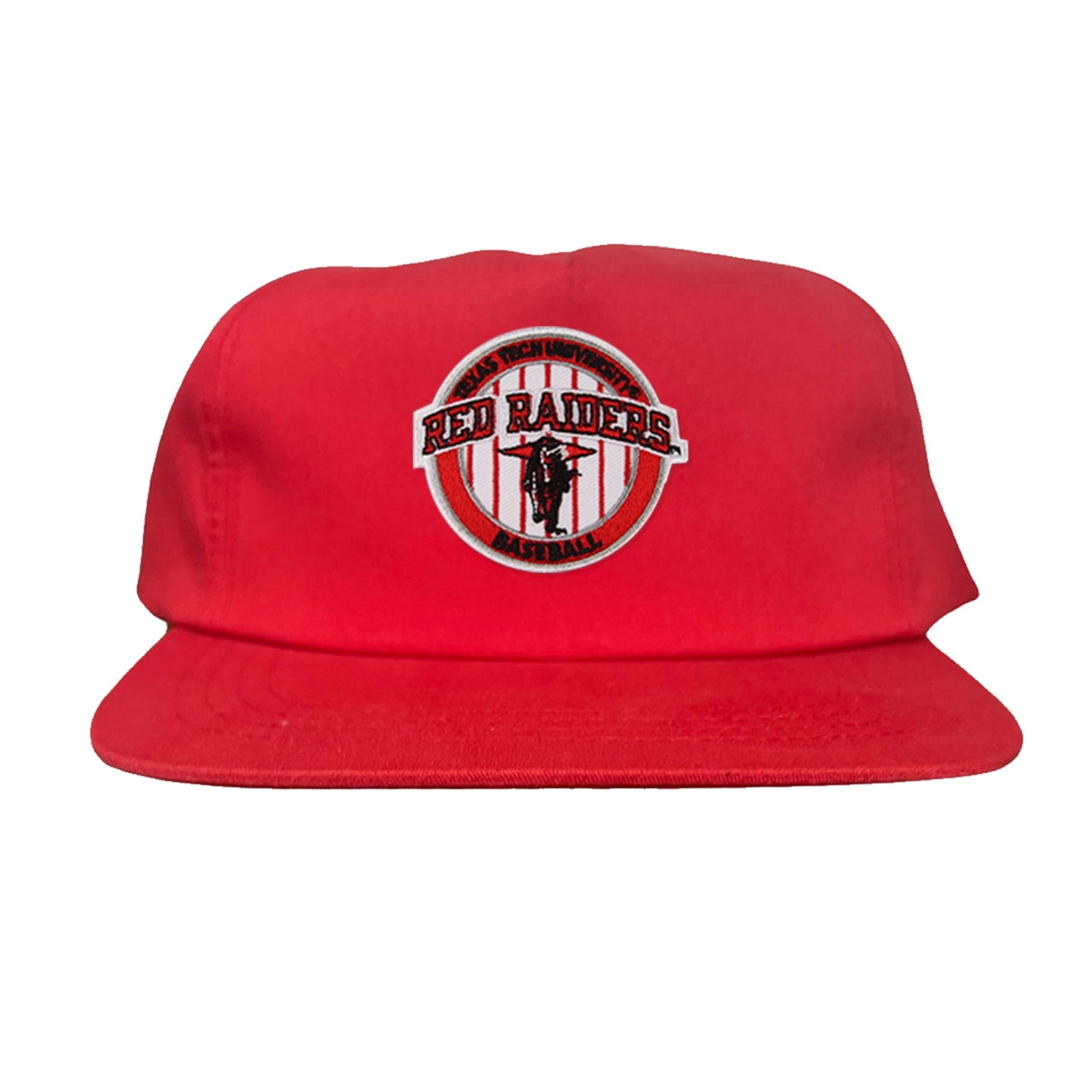 Texas Tech Pinstripe / Hats / 229 / TXTECH087 / MG - Flat Bill Black with Black / White Rope Canvas - Club Rehab