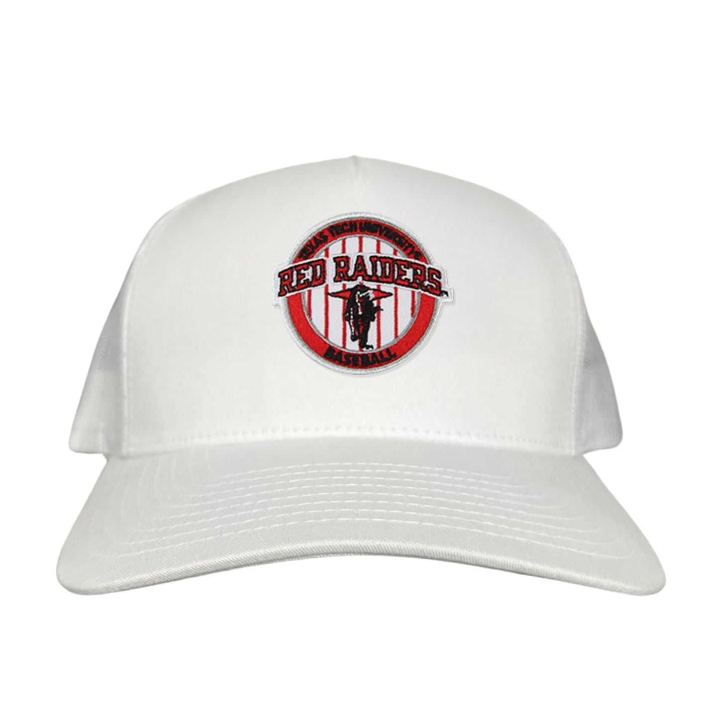 Texas Tech Pinstripe / Hats / 229 / TXTECH087 / MG - Flat Bill Black with Black / White Rope Canvas - Club Rehab
