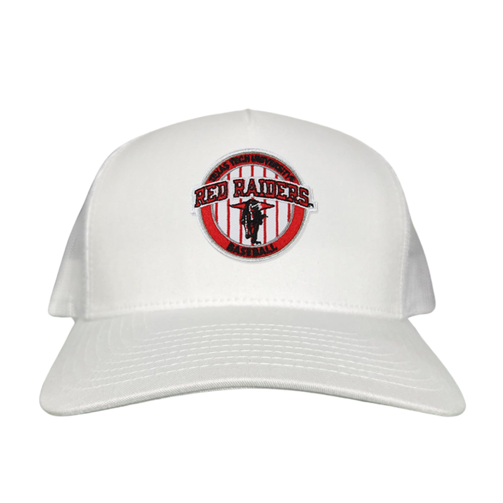 Texas Tech Pinstripe / Hats / 229 / TXTECH087 / MG - Flat Bill Black with Black / White Rope Canvas - Club Rehab