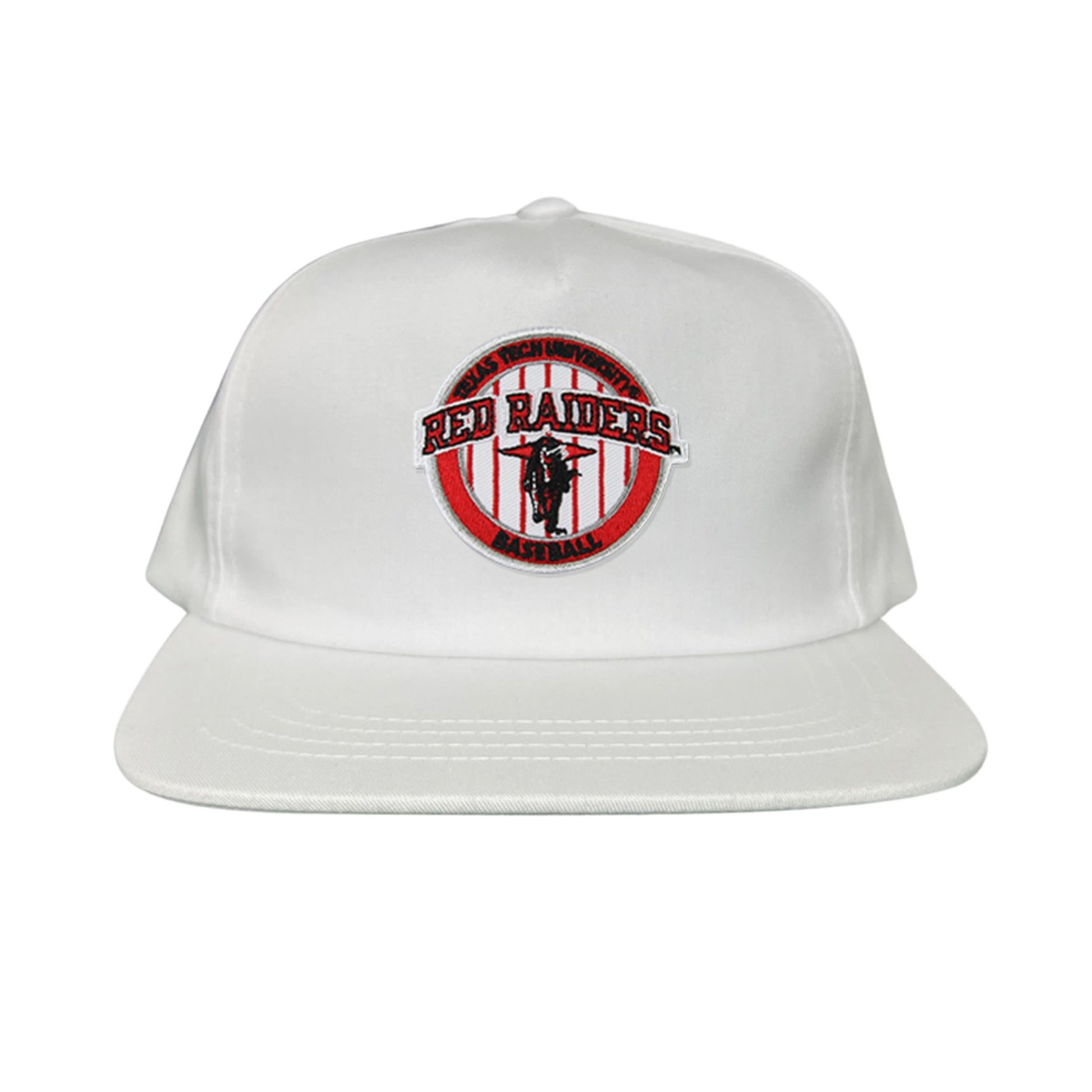 Texas Tech Pinstripe / Hats / 229 / TXTECH087 / MG - Flat Bill Black with Black / White Rope Canvas - Club Rehab