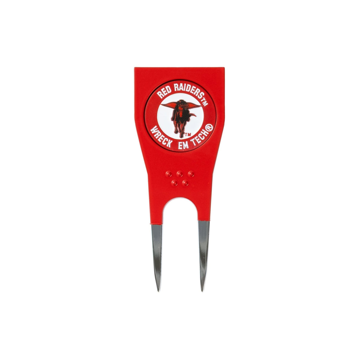 Texas Tech Red Raiders divot tool: reverse · round marker