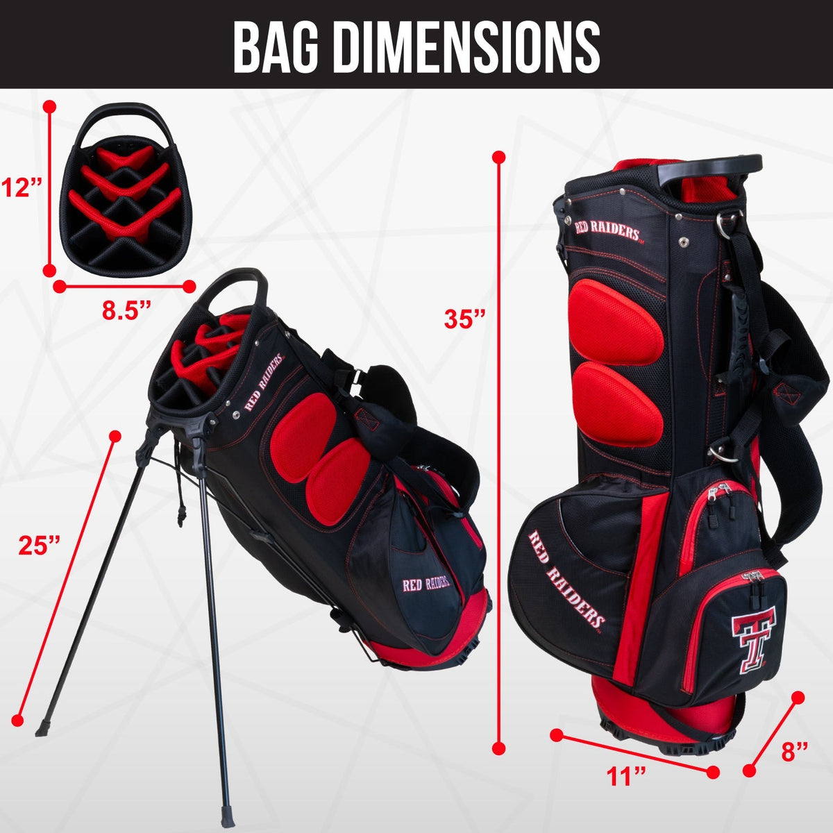 Texas Tech Red Raiders Fairway Stand Bag - Image 4 - Club Rehab
