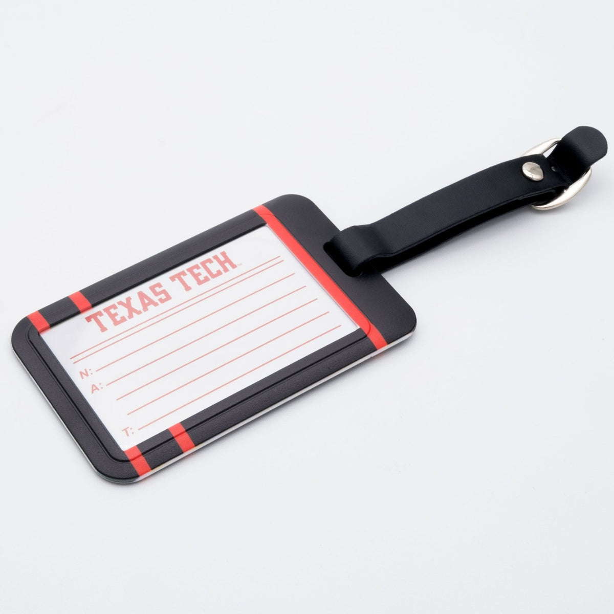 Texas Tech Red Raiders plastic golf bag tag by Team Golf, product photo 2
