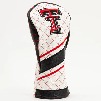 Golf club head cover with Texas Tech logo on a white background