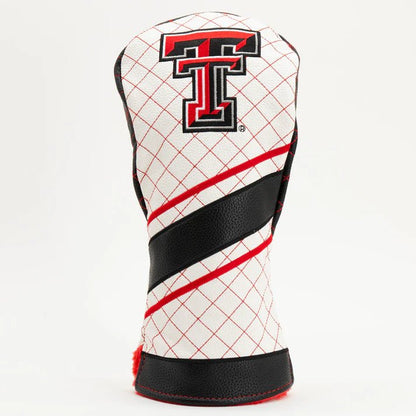 Golf club head cover with Texas Tech logo on a white background