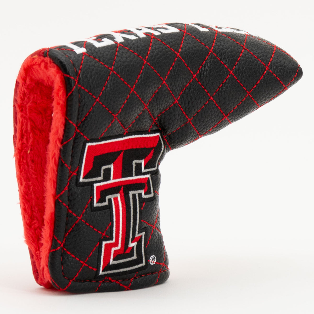 Texas Tech Red Raiders Split Quilted Blade Putter Cover, opening detail