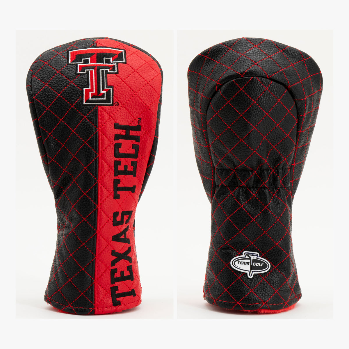 Texas Tech Red Raiders Split Quilted Fairway Headcover, front and back views