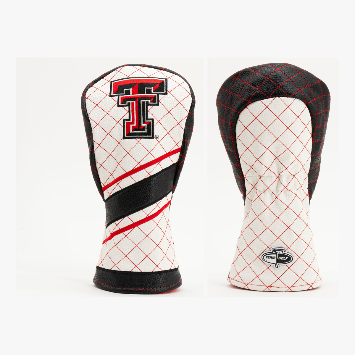 Texas Tech Red Raiders Striped Quilted Fairway Headcover, front and back views
