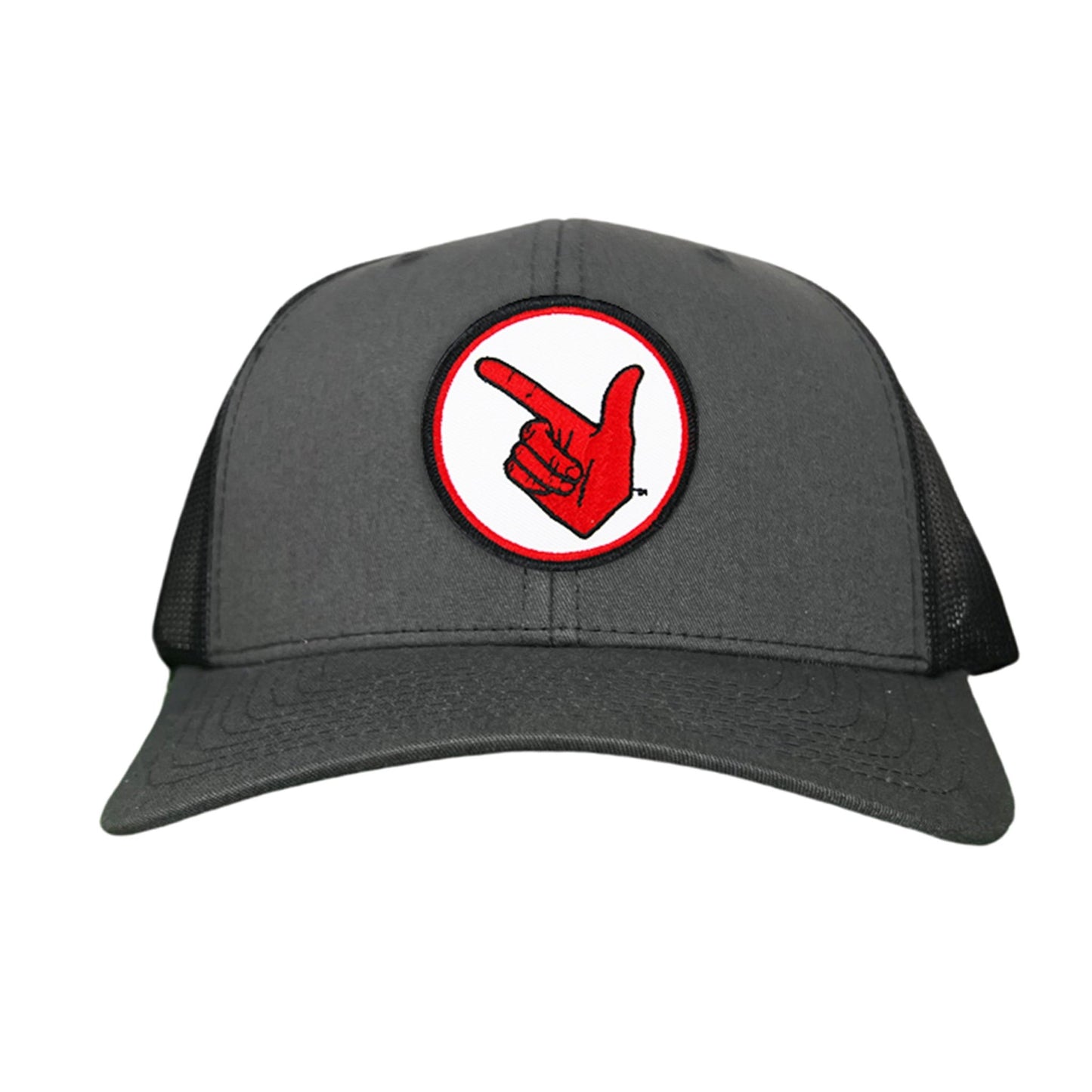 Texas Tech Texas Tech Hand Symbol Patch / Hats/ 117/ MM - Charcoal Curved Mesh Snapback - Club Rehab