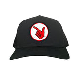 Black Curved Mesh Snapback