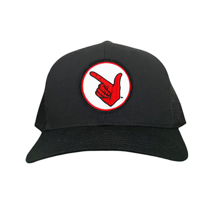 Texas Tech Texas Tech Hand Symbol Patch / Hats/ 117/ MM - Black Curved Mesh Snapback - Club Rehab
