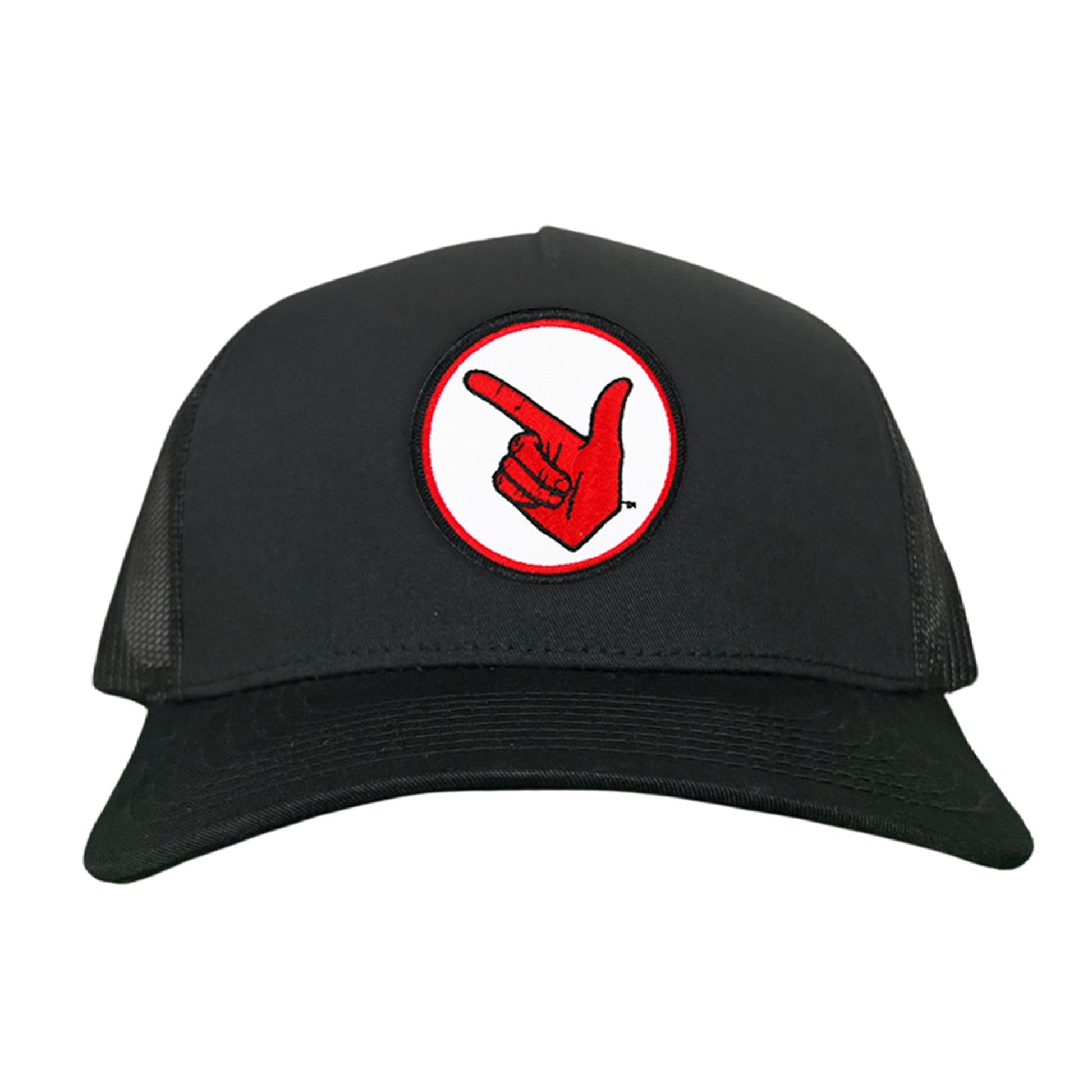 Texas Tech Texas Tech Hand Symbol Patch / Hats/ 117/ MM - Black / White Curved Mesh Snapback - Club Rehab