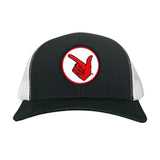 Black / White Curved Mesh Snapback