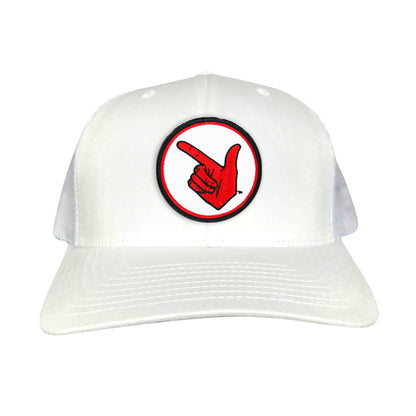 Texas Tech Texas Tech Hand Symbol Patch / Hats/ 117/ MM - White Curved Mesh Snapback - Club Rehab