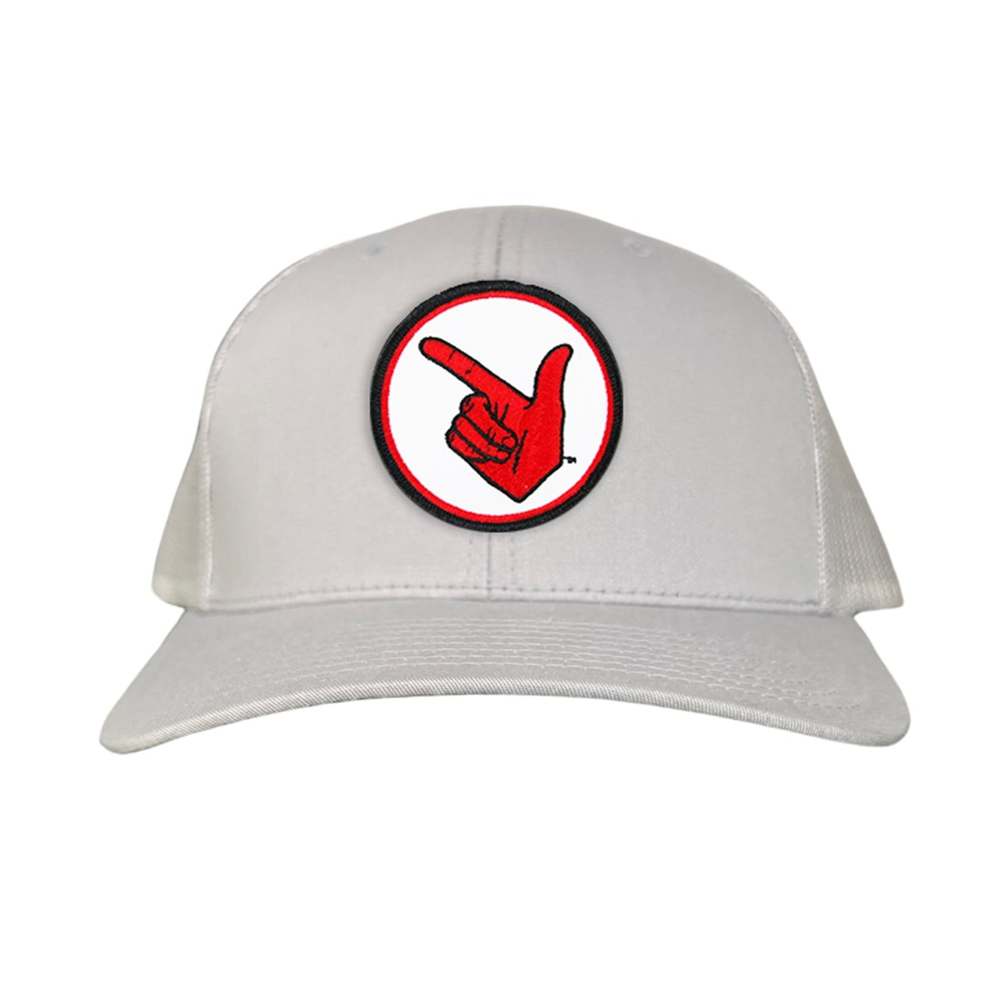 Texas Tech Texas Tech Hand Symbol Patch / Hats/ 117/ MM - Silver Curved Mesh Snapback - Club Rehab