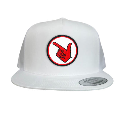Texas Tech Texas Tech Hand Symbol Patch / Hats/ 117/ MM - Flat Bill White Mesh Snapback - Club Rehab