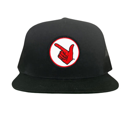 Texas Tech Texas Tech Hand Symbol Patch / Hats/ 117/ MM - Flat Bill Black Mesh Snapback - Club Rehab