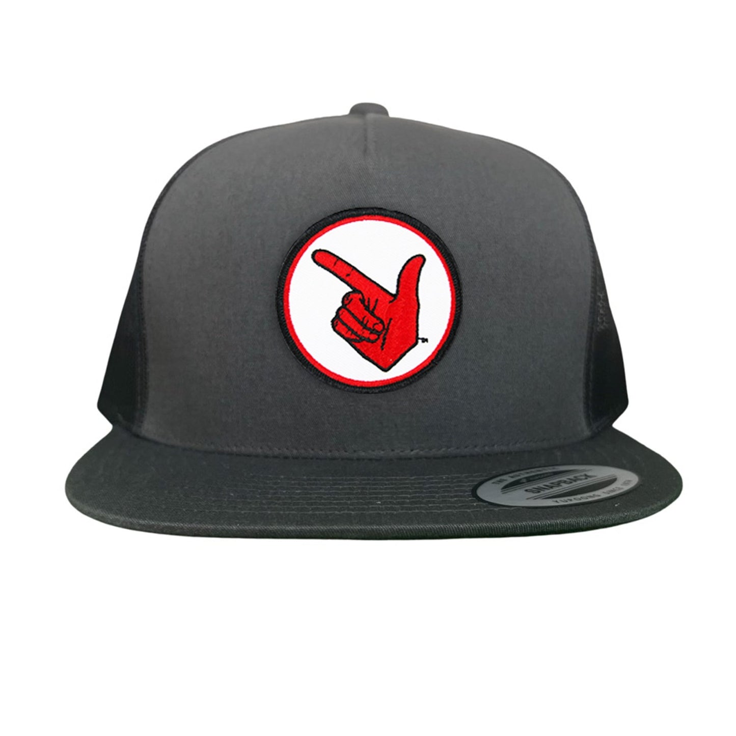 Texas Tech Texas Tech Hand Symbol Patch / Hats/ 117/ MM - Charcoal Flat Bill Mesh Snapback - Club Rehab
