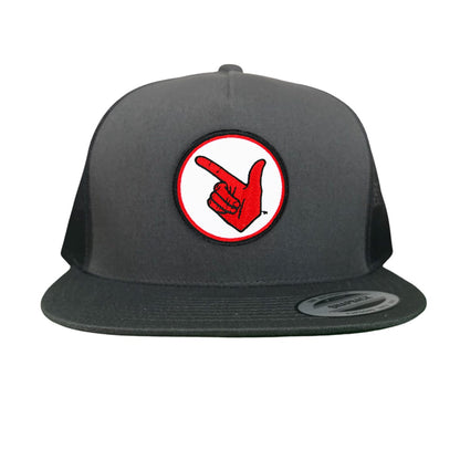 Texas Tech Texas Tech Hand Symbol Patch / Hats/ 117/ MM - Charcoal Flat Bill Mesh Snapback - Club Rehab